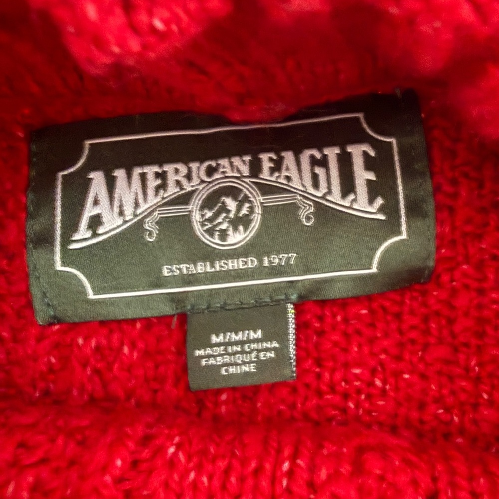 American Eagle Outfitters Red Patchwork Knit Wome… - image 3